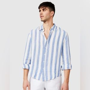 Vacay Swimwear Linen Button Down